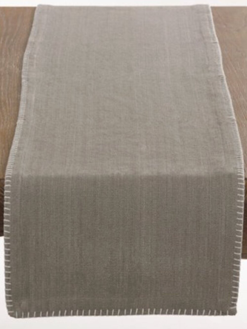 SARO LIFESTYLE 13 X 72 in. Rectangle Celena Whip Stitched Design Cotton Table